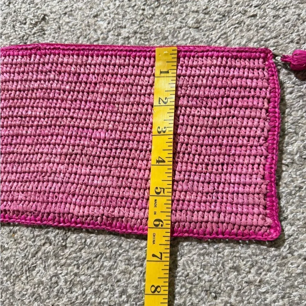 Mar Y Sol Woven Cosmetic Clutch with Tassel